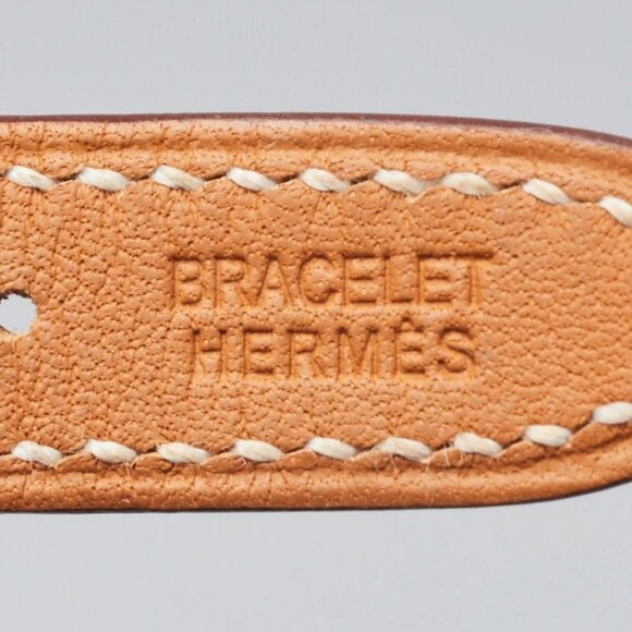 Hermes Gold Swift Leather Stainless Steel Kelly PM Quartz Watch KE1.210 - Picture 7 of 10